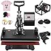 VEVOR Heat Press 12X15 Inch Heat Press Machine 5 in 1 Combo Heat Press Swing Away T-Shirt Hat Cap Mug Plate Digital Transfer Sublimation Machine