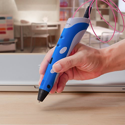 3D Printing Pen for Kids,Juboury JBY-I 3D Portable Drawing Pen/Printer for Model Printing,Art Design,DIY and Crafts Drawing--Compatible with 1.75mm ABS and PLA Filament (Blue)