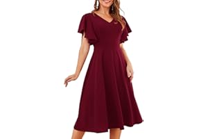 Bridesmay Cocktail Dresses for Women 2024 Wedding Guest Midi Dress with Sleeves Formal Tea Party Dress for Women