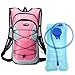 Monvecle Hydration Pack Water Rucksack Backpack Bladder Bag Cycling Bicycle Bike/Hiking Climbing Pouch + 2L Hydration Bladder Pink
