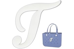 TOYORK Letter Charms for Bogg Bag Decorative Alphabet Bogg Bag Accessories Lettering Insert Charms Compatible with Bogg Bag,Charms for Rubber Beach Tote Bag White T