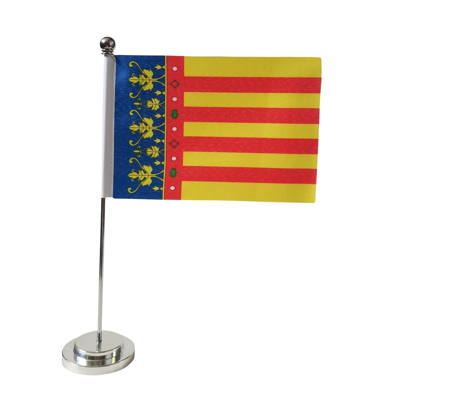 Table Flag Desk Flag 21 x 14 cm Pole and Base Steel Table Flags for Meeting Rooms (Valencia)