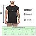 Magiftbox Mens Workout Gym Tanks Muscle Shirts Drop Shoulder Tee T-Shirts for Running Jogging T03_Black_US-M