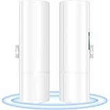 Wireless Bridge, Adalov CPE380 Wireless Outdoor 5.8G Point to Point Long Range Access, 3KM Long Range WiFi Extender with 14DB