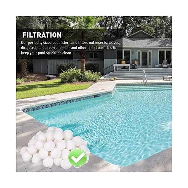 NianYI Sfere filtranti per piscina da 1,4 kg, materiale filtrante ecologico per piscine (pari a 45,4 kg di sabbia filtrante per piscina) adatte a tutti i sistemi di filtraggio a sabbia