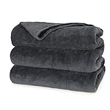 Sunbeam Microplush Heated Blanket with ComfortTech Controller, Queen, Slate
