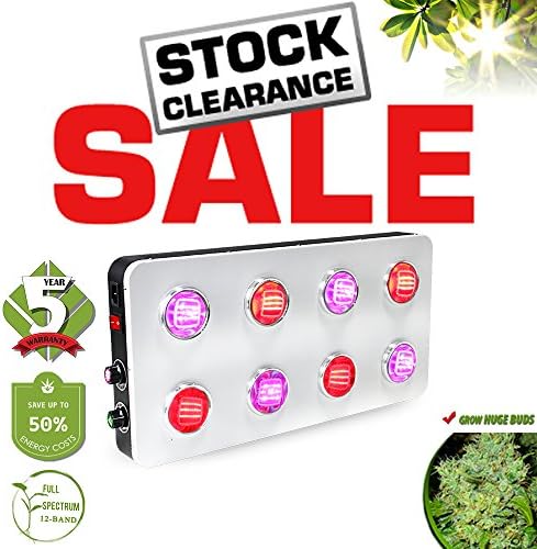 LED Grow Light Full Spectrum for Indoor Plants Veg and Flower Dimmable COB LED Grow Light for Marijuana BloomBeast A520 520w 13 Band with UV IR 3 Dimmers hydroponics Growing Lamps (B800)