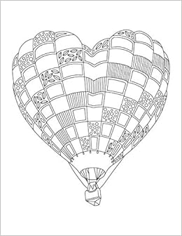 Buy Heart Hot Air Balloon Bullet Journal With Floral Margins For Adult Coloring Book Online At Low Prices In India Heart Hot Air Balloon Bullet Journal With Floral Margins For Adult