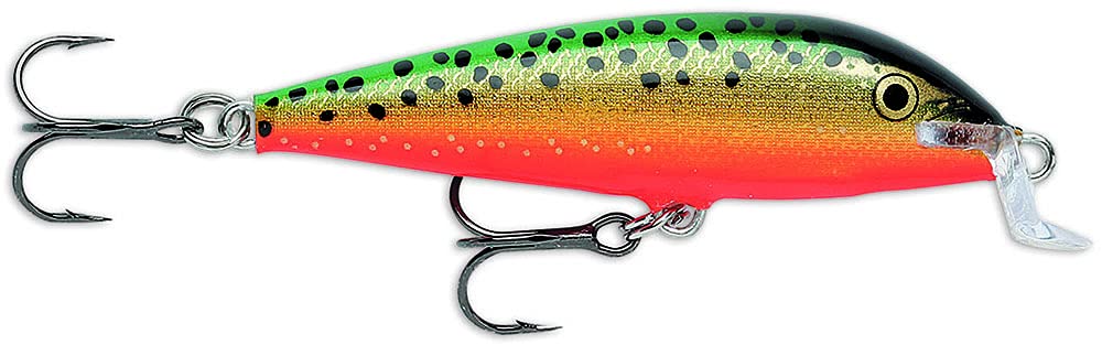 Rapala Team Esko Lure with Two No. 6 Hooks, 1.2-1.8 m Swimming Depth, 7 cm Size, Gold Fluorescent Red
