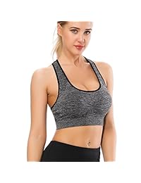 TOBWIZU Racerback Sujetador deportivo   Elige color y tamaño   sin costuras acolchadas para mujer bolsillo yoga entrenamiento gimnasio sujetadores