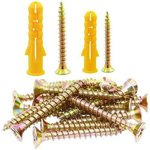Shells 50Pack Self Drilling Drywall Anchor Kit with Screws (Yellow) - Thumbnail 5