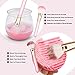 Herwiss Electric Makeup Brush Cleaner and Dryer Machine, Makeup Brush Cleaning Tool with 8 Rubber Holders, Automatic Spinner Cleaner, Cleans & Dries Makeup Brushes in Seconds