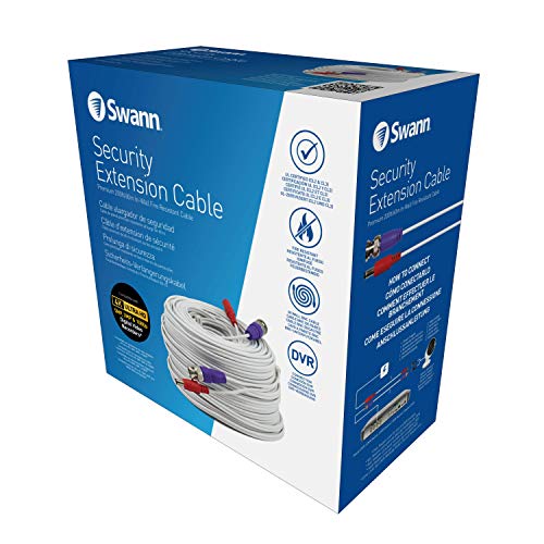 Swann BNC Coaxial Cable for Security Camera CCTV System, Audio Video