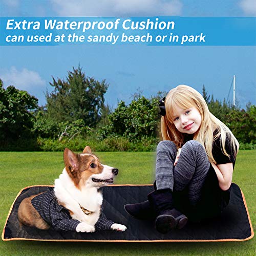 Hansprou Dog Seat Cover Car Seat Cover for Pets 100% Waterproof Scratchproof Nonslip Multi-fuction Pet Seat Cover for Back Seat with Storage Pockets 1 Dog Seat Belt 1 Extra Padded Cars Trucks SUVs