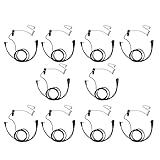 GoodQbuy 10 PCS Advanced Nipple Covert Acoustic Tube Bodyguard FBI Earpiece Headset Mic for Motorola Talkabout MD200TPR MH230R MR350R MS350R MT350R MG160A MH230TPR MS350R MJ270R1-pin