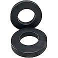 Ferrite Ring Magnet Ceramic Large Round Strong Magnets,OD2.35 x ID1.25" x 0.39",Heavy Duty Circle Magnets for Industry Science, School and Hobbies,2PCS