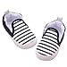 Voberry® Baby Boys Girls Toddlers Striped Sneakers Soft Sole Anti-slip Outdoor Canvas Shoes (0~6 Month, Black)