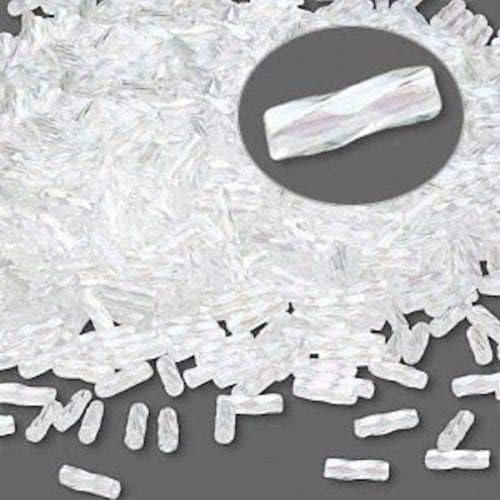 50 Grams Matsuno Twist Tube Aurora Borealis Rainbow Clear 6mm Spiral Bugle Beads