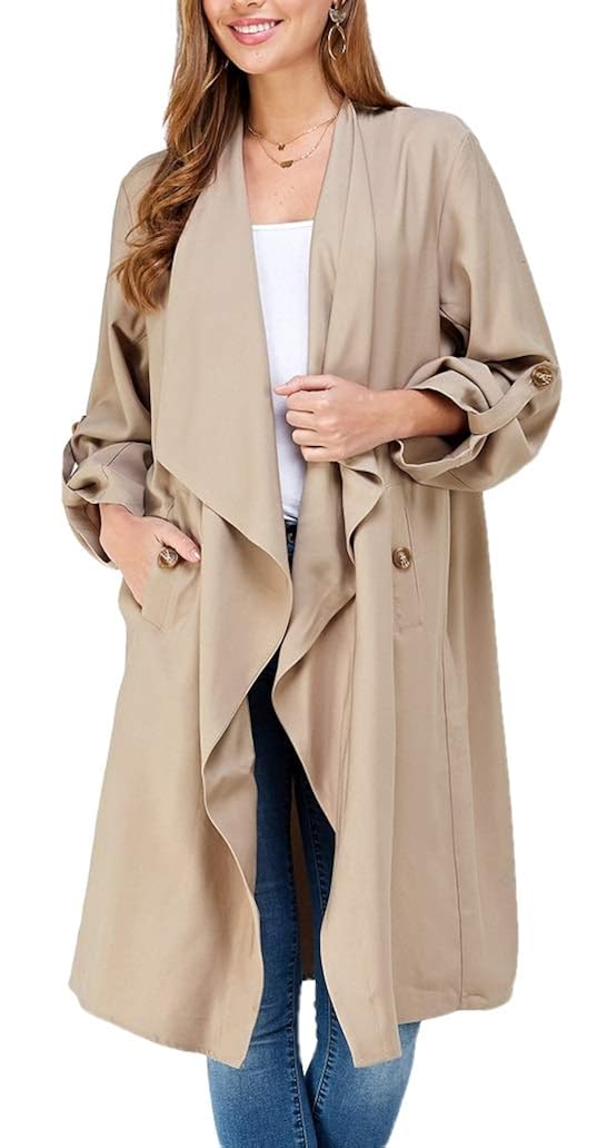 waterfall front coat