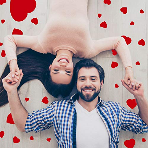 Tifeson 98 PCS Valentine's Day Heart Floor Stickers Decoration for Home Office - Heart Footprints Decals for Wall, Window - Valentines Party Decorations, Wedding, Anniversary Decor - Thumbnail 2