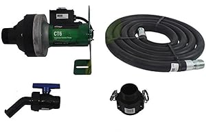 FlowServe 12 Volt CT6 Viton Chemical Pump With Hose, Valve, Spout, Bracket, 2"QC - CT6-1V5BA-005