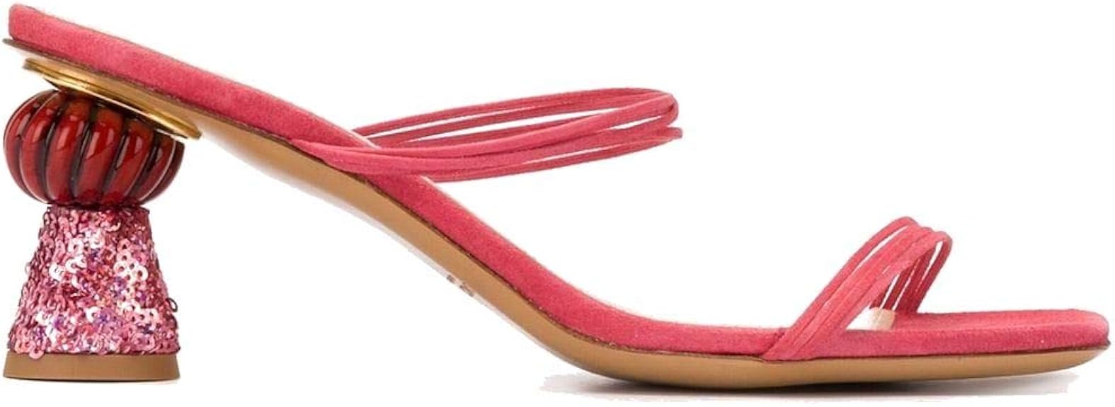 Amazon.com | JACQUEMUS Luxury Fashion Woman 201FO0820180400 Pink Leather Sandals | Spring Summer 
