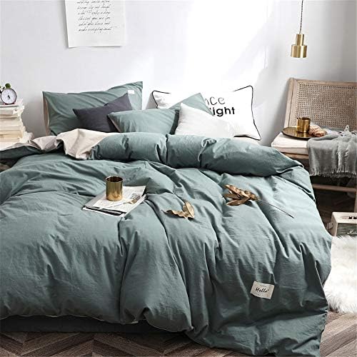 JUNDY Fitted Bed Sheet Set with Fitted & Flat Sheet & Pillowcases - Wrinkle,Stain Resistant - Cotton padded wash bed four sets of colour23 1.2m