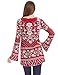 Sleeves Pullover Tunic Top L FLORAL_BURGUNDY