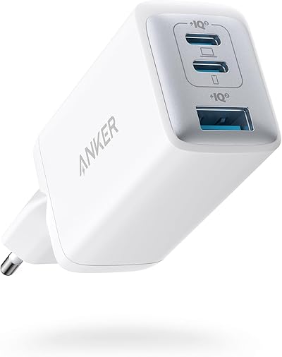 Anker Nano 65W USB C Ladegerät, 3-Port PPS Schnellladegerät, iPad Ladegerät, Kompaktes Netzteil für MacBook Pro, iPad Pro, Galaxy S20, Dell XPS 13, Note 20, iPhone 17/16/15 Series,Pixel