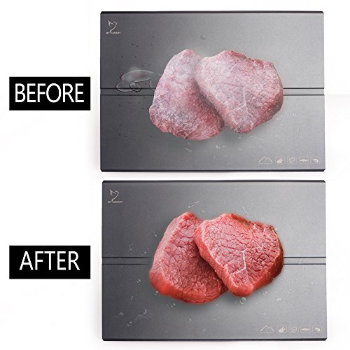 Miracle Thawing Plate Defrosting Tray,Quick Natural Thawing for Frozen Beef Meat Food,Special Aluminum Alloy and Quickly Through Energy Transfer,Keep Food Nutrition,Clean,Healthy and Time-saving