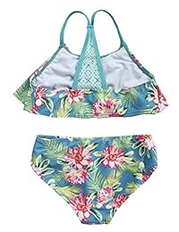 Firpearl traje de baño floral de dos piezas para niña