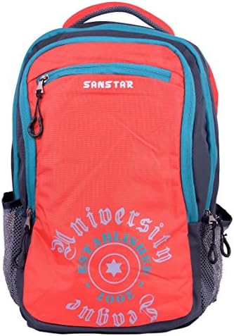 SANSTAR Men's 35 Liters Backpack With Rain Cover One Size Red and Black