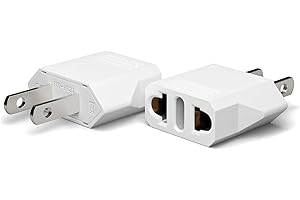 Unidapt European to Canada Plug Adapter, Unidapt Europe to US/CA Plug Adapter, EU to US Plug Converter, Travel from Europe to