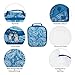 Reinforced Water Resistant School Backpack and Insulated Lunch Bag Set-Vintage Blue Paisley