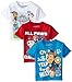 Paw Patrol Little Boys' Toddler 3-Pack T-Shirts, Assorted, 2T