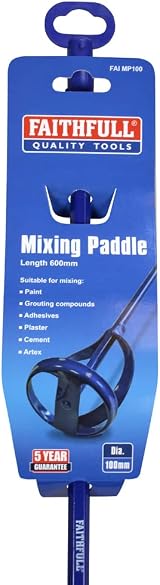 Faithfull FAIMP100 Mixing Paddle 100mm x 600mm for 13mm chuck drills view 5