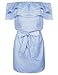 Aifer Women's Casual Summer Off Shoulder Midi Dresses Striped Ruffles Strapless Dresses