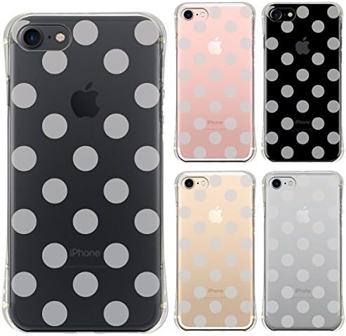 iPhone8 iPhone7 Transparent Case Air cushion Anti-Scratch Clear Polka dot design Blue Gray