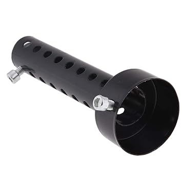 Homyl 48mm Black Stainless Steel Motorcycle Exhaust Can