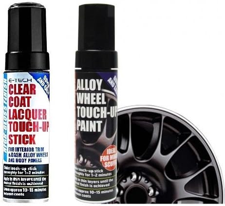 E-Tech 1 x Motorsport Black And 1 x Clear Lacquer Touch Up Stick - Etech