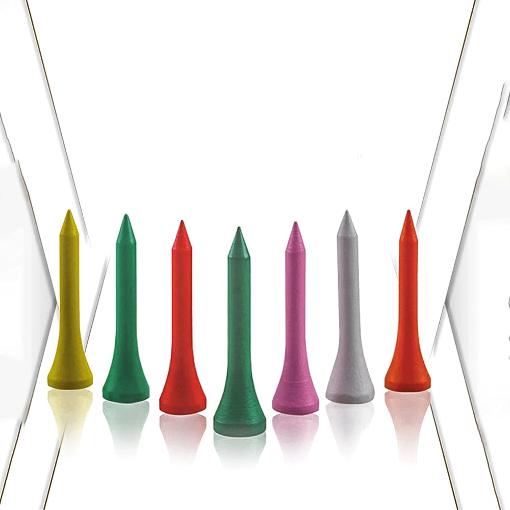 Namvo 50pcs Golf Tees Plastic, Long Tees Durable Mixed Colors, Golf Practicing Tees for Golfer