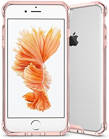 iPhone 7 Plus Case, iPhone 8 Plus ITAMO Armor Transparent Clear TPU Frame Shockproof Protective Case Scratch Resistant Fit Thin and Slim PC Hard Panel for Apple iPhone 7 Plus 5.5 inch (Pink)