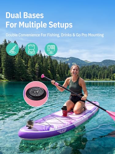 Niphean (Extra Large) Inflatable Paddle Board, SUP for 2+1 People/Family, Stand Up Paddle Board with (Beginner Friendly) StabilTrac™ Fin, Waterproof Phone Pouch, Paddle Boards for Adults, Gift Ideas