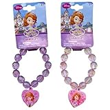 Disney Princess Sofia the First Faceted Beaded Bracelet with Heart Charm - Assorted Styles