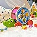 COSSY Wooden Shape Sorter Pull Toy - Wooden Alligator Puzzle for Toddler Learning Walk-A-Long Push & Educational Toy for 1 Year Old