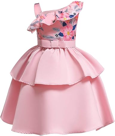 one shoulder dress for baby girl