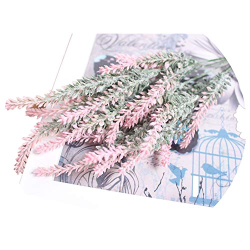 Lavender Flower Silk Artificial Flowers Grain Decorative Simulation of Aquatic Plants,Pink