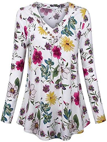 XOWRTE Long Sleeve T Shirt Women Blouse Chiffon Loose Solid V Neck Cuffed Black White Pink Blue Top