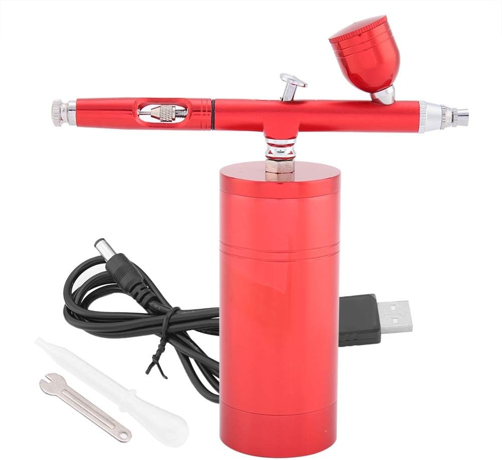 A-irbrush Set - A-irbrush with USB Paint Spray Gun,0.3mm Mini Air Compressor Spray Gun, A-irbrush Set 7CC Capacity for Art Painting Tattoo Manicure Cakes Spray Model,DIY Tool
