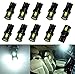 Cutequeen Trading 10pcs LED Car Lights Bulb White T10 5730 6-smd 300 Lumens 194 168 (Pack of 10)